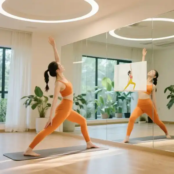 Custom Smart Fitness Wall Mirrors for Premium Gyms and Villas